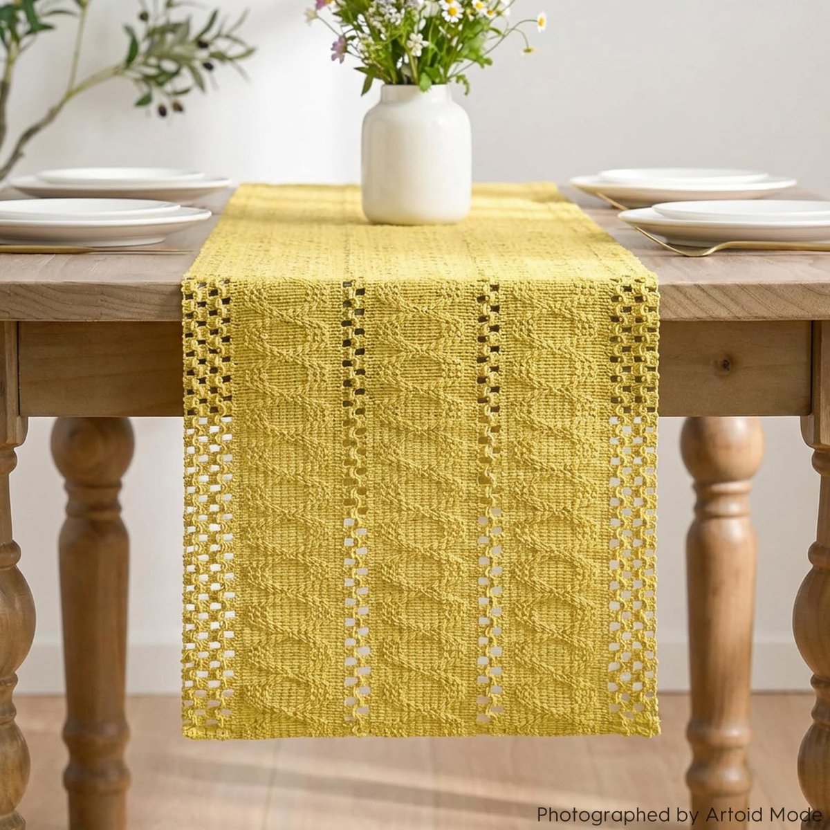 Dailygoods - Gele Boerderij Tafelloper van 30x183 cm voor Feestdecoratie