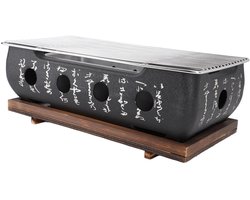 Allecto - Barbecue Stove - Japanse stijl BBQ-grill - Draagbaar en compact - Houtskool grill - Geschikt voor binnen en buiten - 36 x 18 x 13 cm