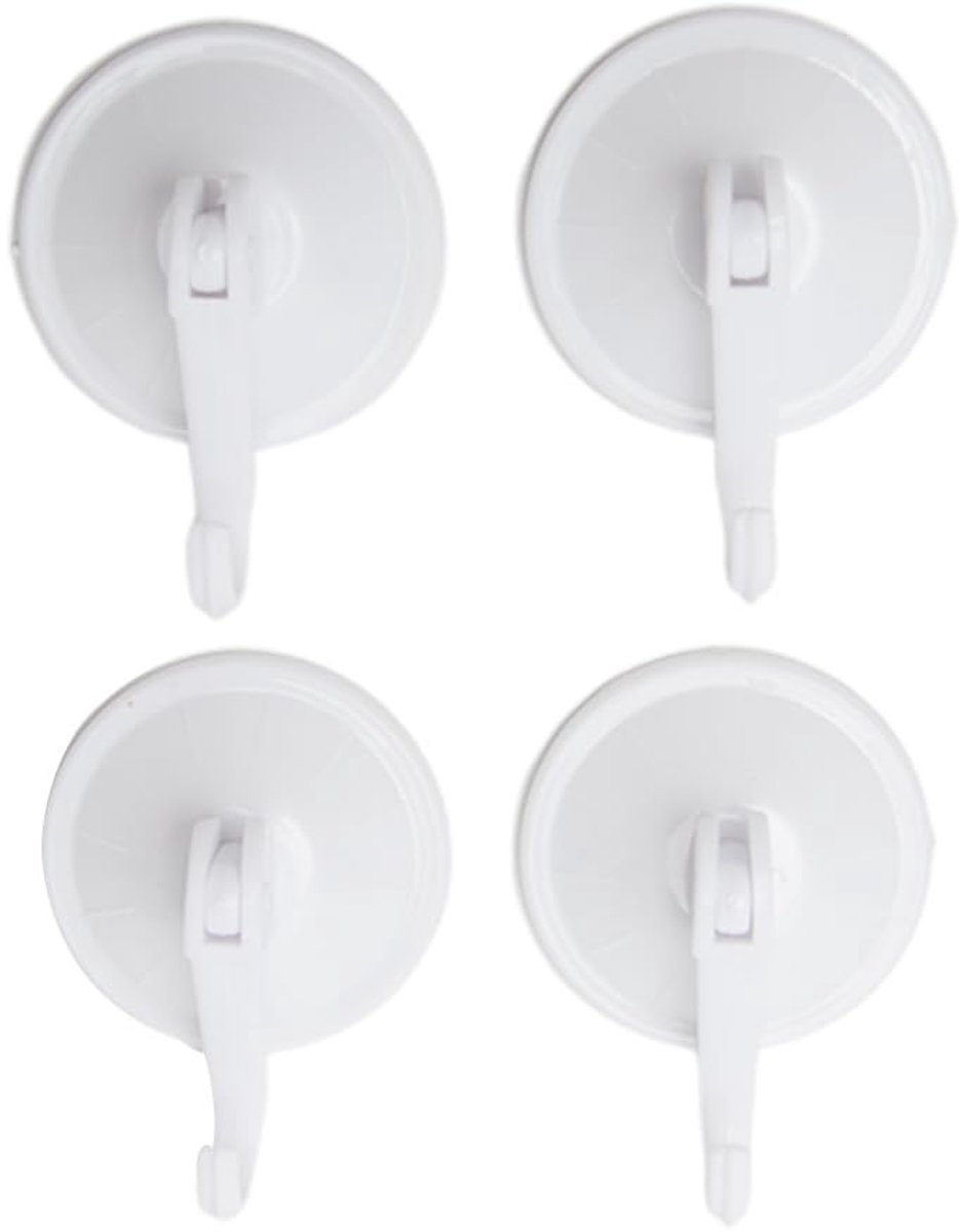 Dailygoods - Dailygoody - Zuignaphaken - Herbruikbaar - Sterke vacuümzuigkracht - Wit - Wandhaken - Voor elk glad oppervlak - Ideaal voor badkamer en keuken