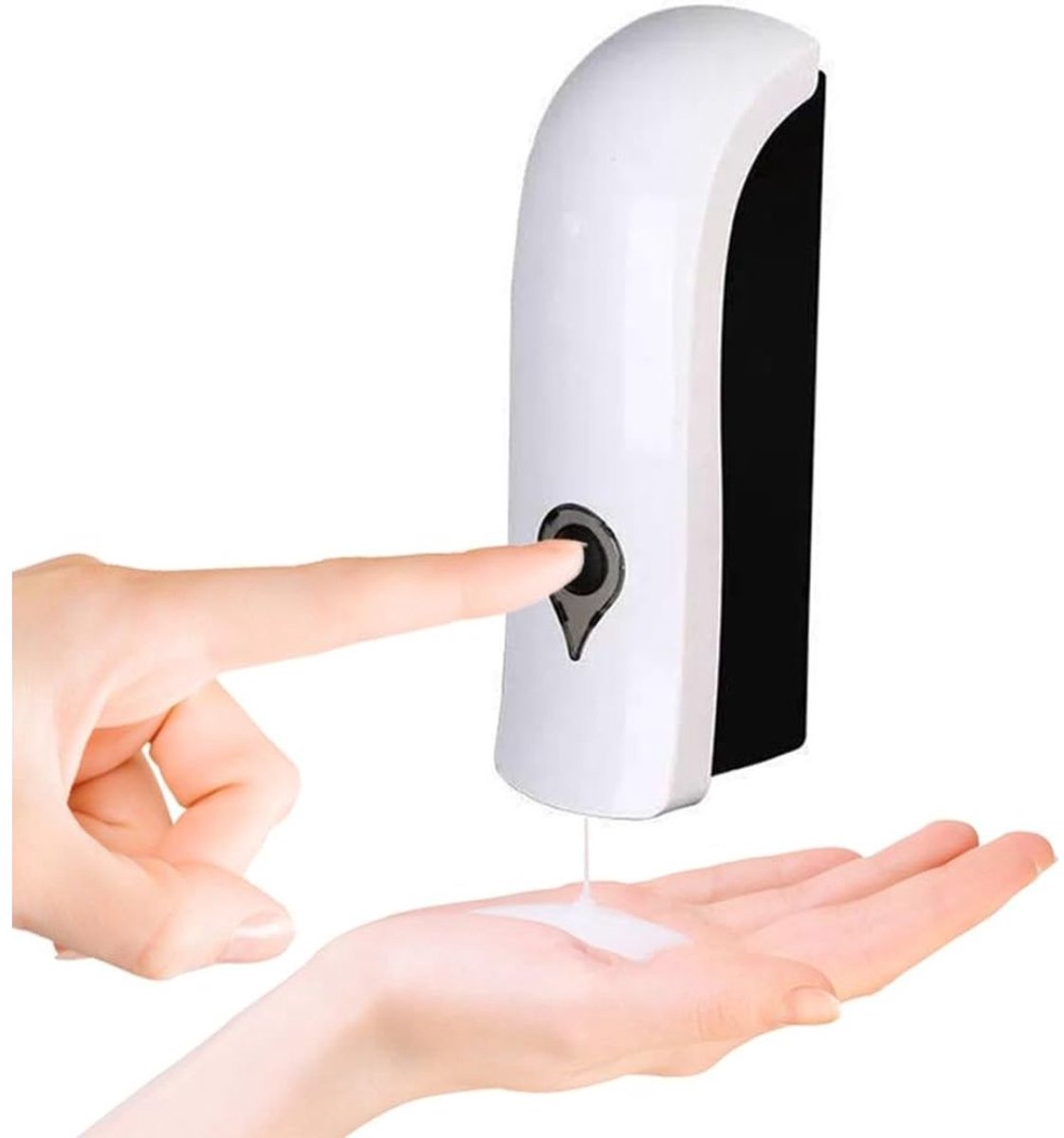 NBAP® Zeepdispenser Wandmontage - Zeeppompje Hangend - Douche Wand - Wit en Zwart