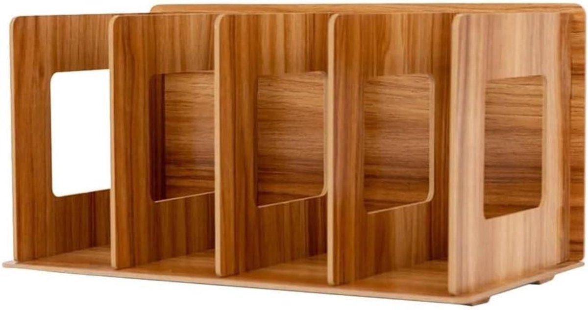 CD-opberger - Media rek - Bureau organiseren - Stabiele constructie - 30 cm breed - Houtkleur