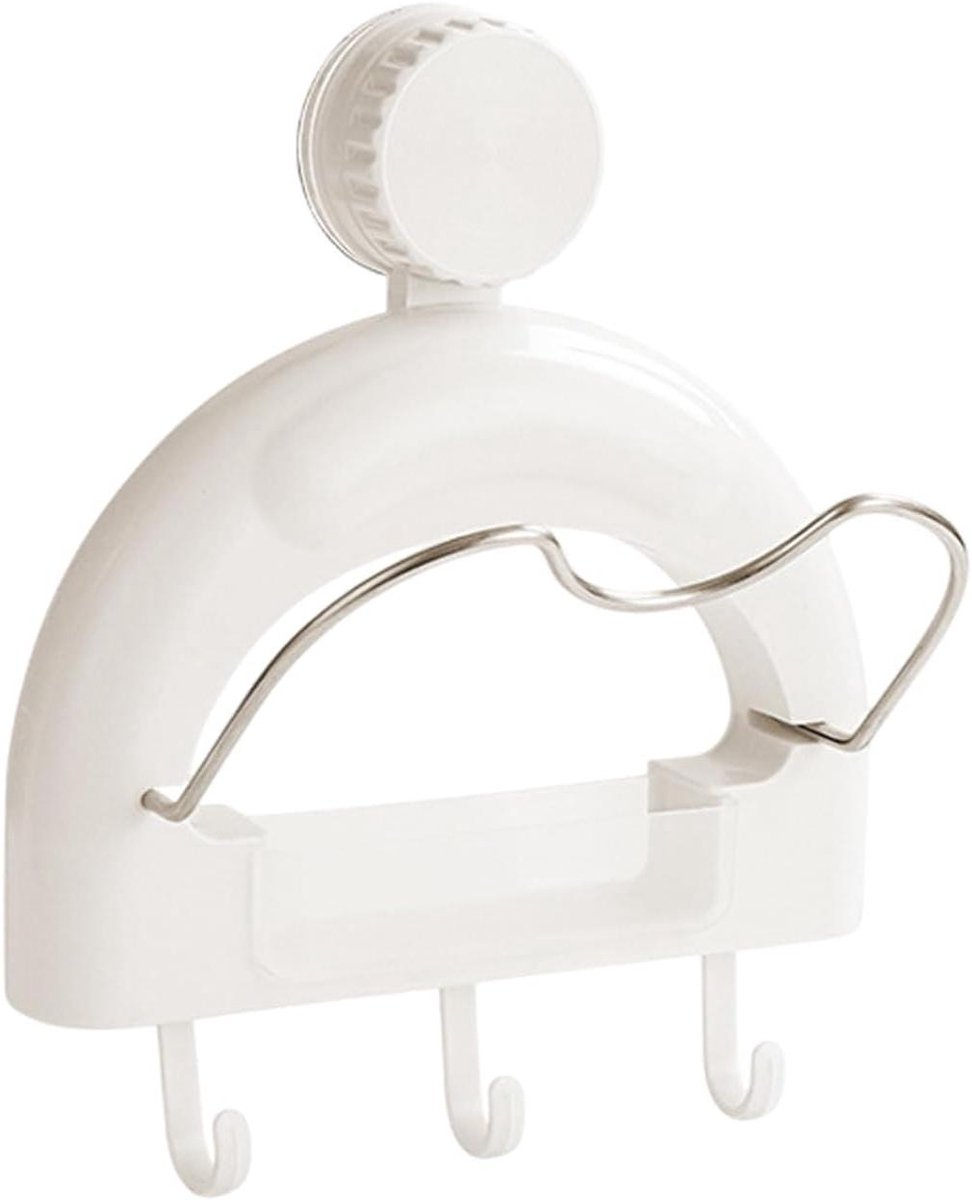 Deksel Organizer - Snijplank Houder - Keuken Opbergen - Zuignap Bevestiging - 10x21x10 cm - Wit