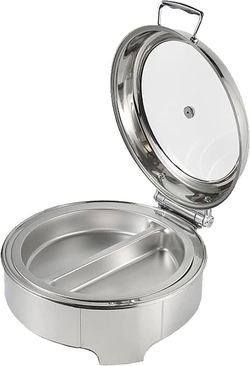 Chafing Dish - Buffet Schotelwarmer - Eten Warm Houden - Instelbare Temperatuur - 9L Capaciteit - Zilver
