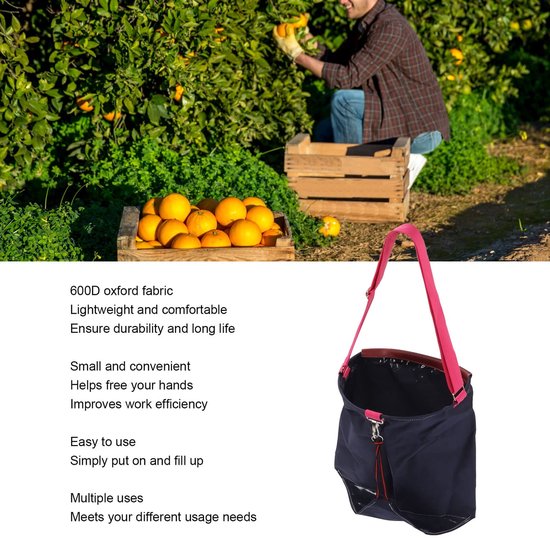 Dailygoods - Multifunctionele Plukzak voor Fruit en Groenten van 600D Oxford van Dailygoods — afbeelding 2