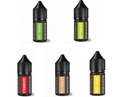 Molec Chef 5 Pack Aroma Olie Flavour Blaster Gun - Perfecte Cocktail Beleving - Cocktailaccessoires - Aardbei, Melk Chocolade, Mint, Rozemarijn en Sinaasappel - Set van 5