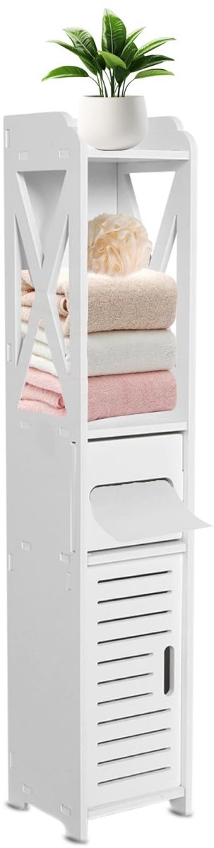 Dailygoods - Badkamerkast met Wc-papierhouder en Laden Wit