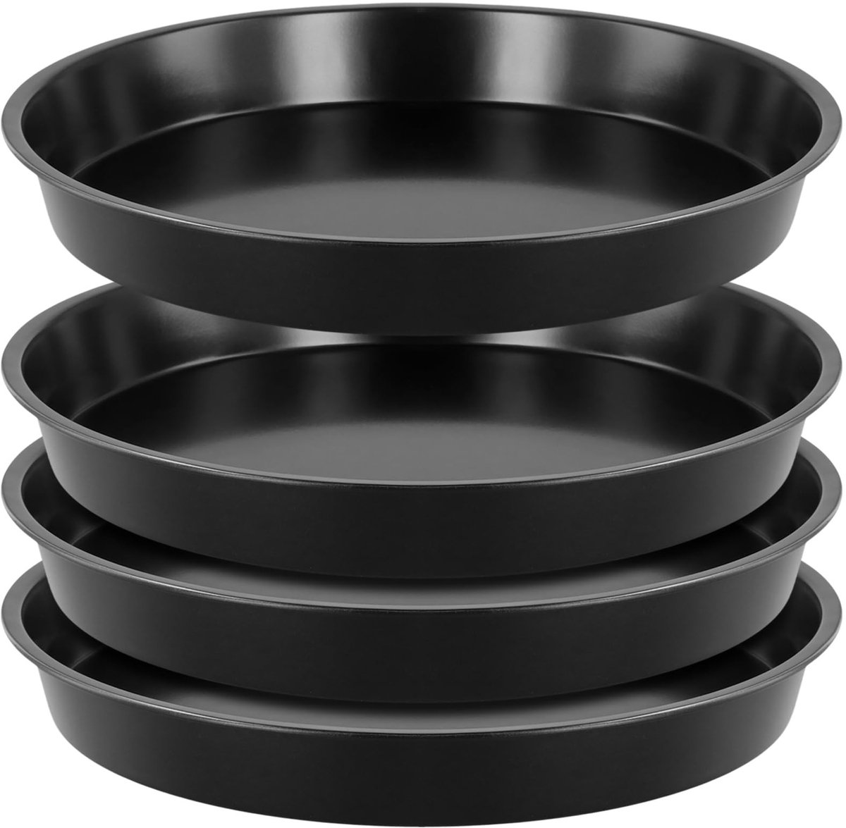 Dailygoods - Innovra - Dailygoods - Set van 4 Ronde Pizza Bakplaten 10 Inch met Anti-aanbaklaag