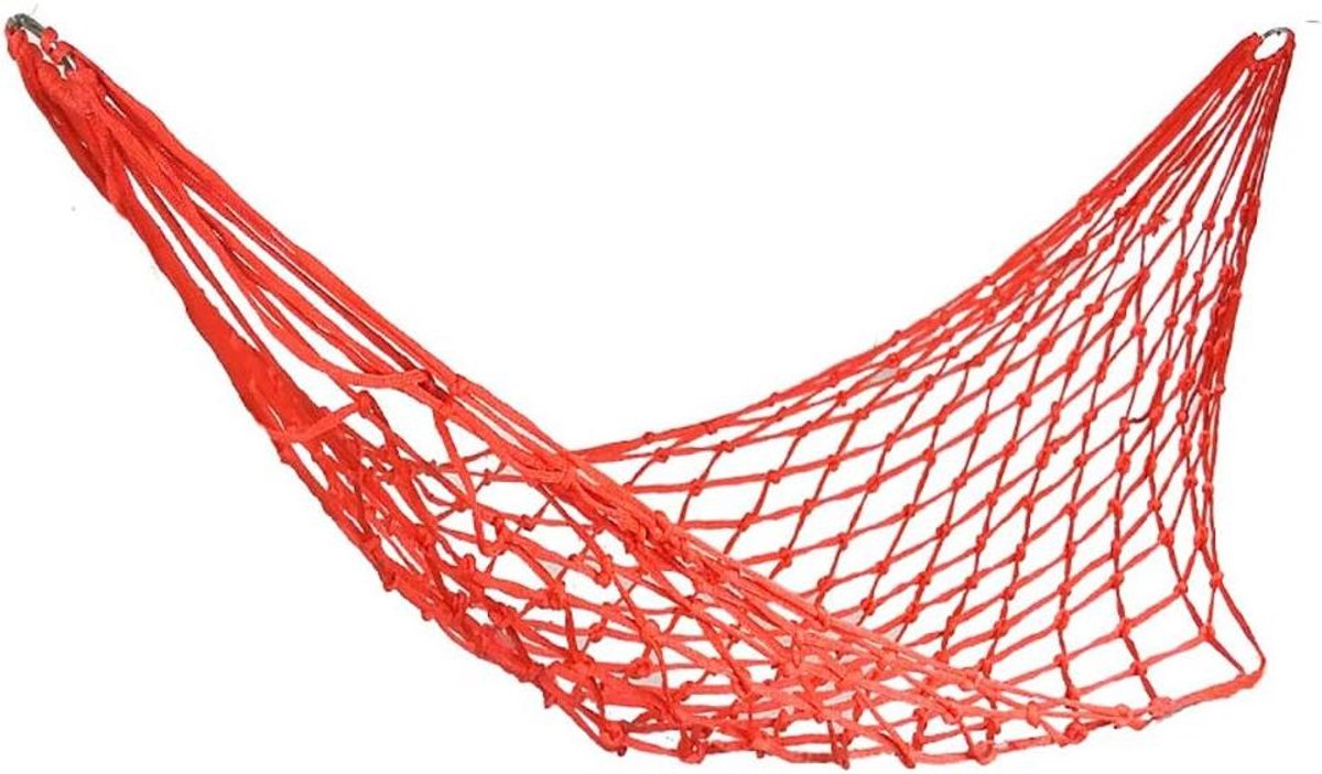 Net Hangmat - Kampeerbed Swing - Buiten Ontspannen - Hoge Duurzaamheid - 200x120cm - Rood