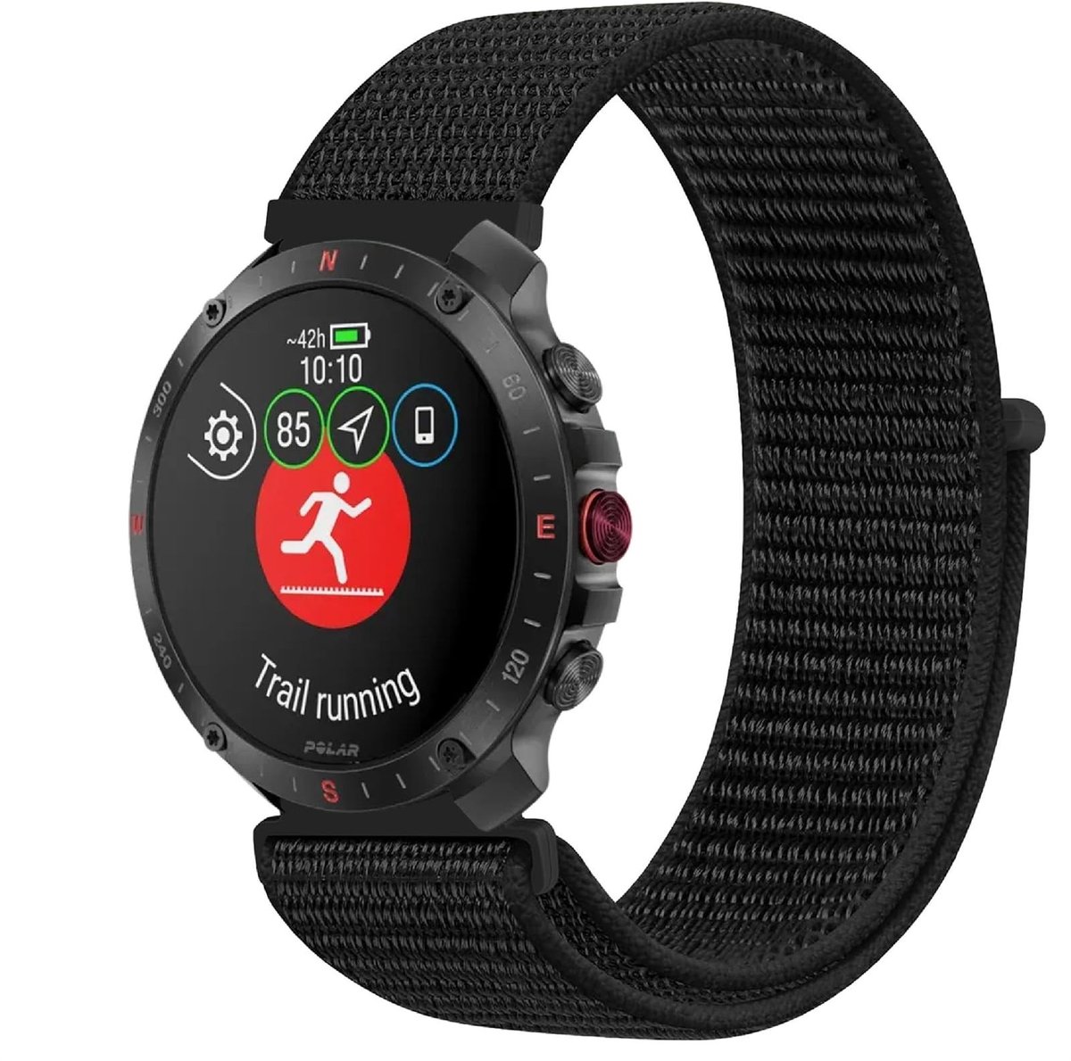 Innovra - Dailygoods - Verstelbare Nylon Sportarmband voor Smartwatch 22 mm Ademend en Comfortabel