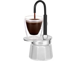 Koffiezetter - Waterketel - Buitenactiviteiten - Geoptimaliseerd Zetproces - 17 cm Hoogte - Zilver