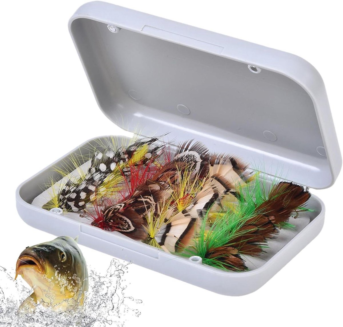 Vliegen Aas Set - Kunstaas Vis - Vissen Vangen - Realistische Simulatie - 100 Stuks - Multicolor