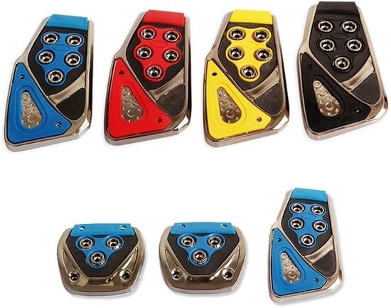 Pedaalhoezen Auto - Remkoppelingspedaal - Verbeterde Grip - Aluminiumlegering - 3 Stuks - Azure — afbeelding 4