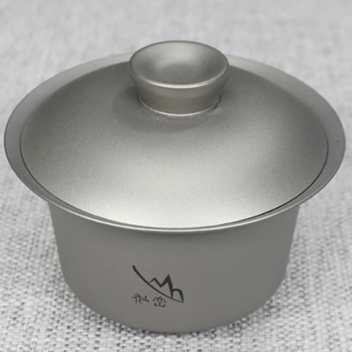 Dubbellaagse Kom - Thee Kom - Thee Zetten - Lichtgewicht Titanium - 116 ml - Zilver