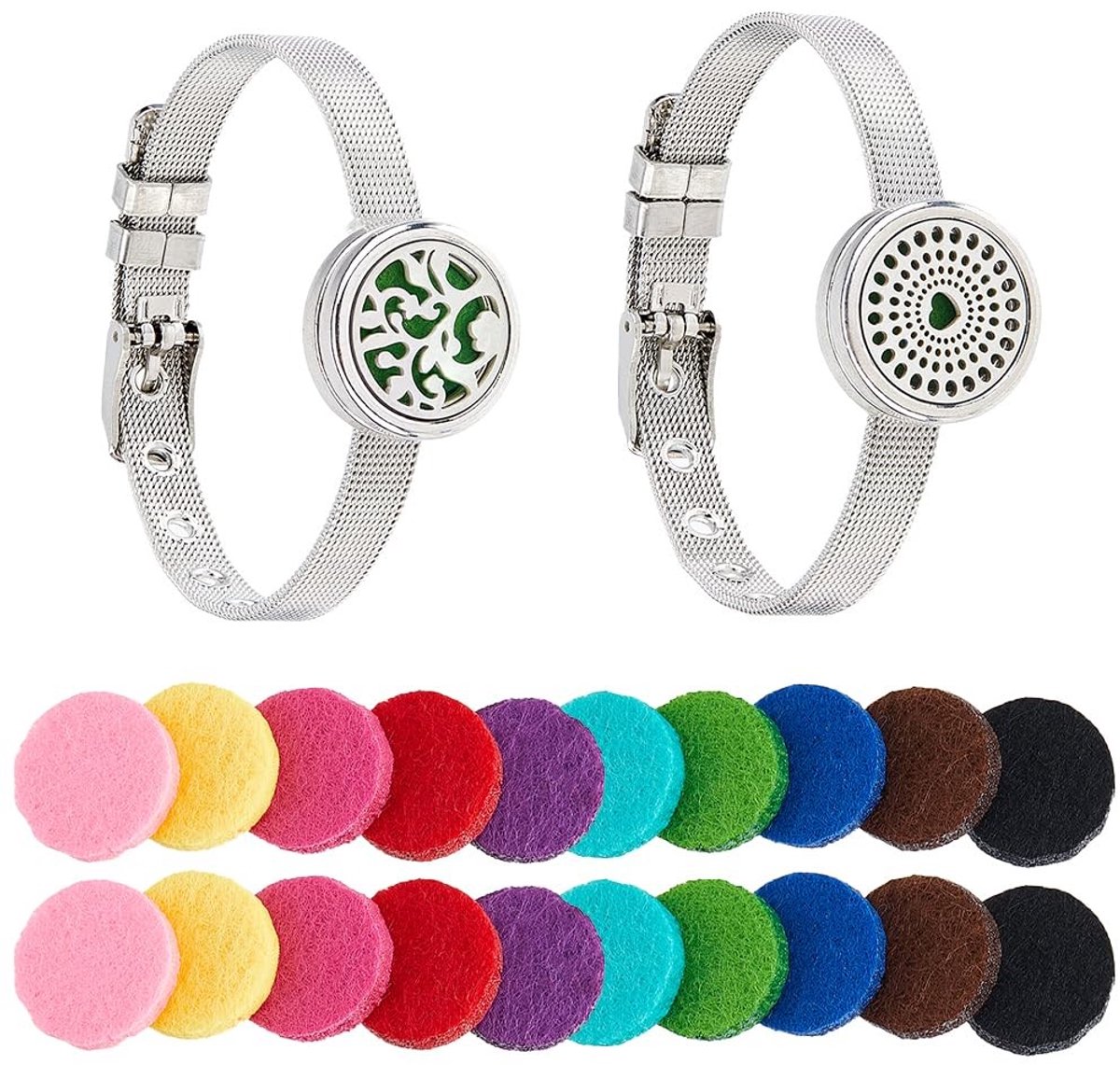 Dailygoods - Essentiële Olie Diffuser Armband Set van 2