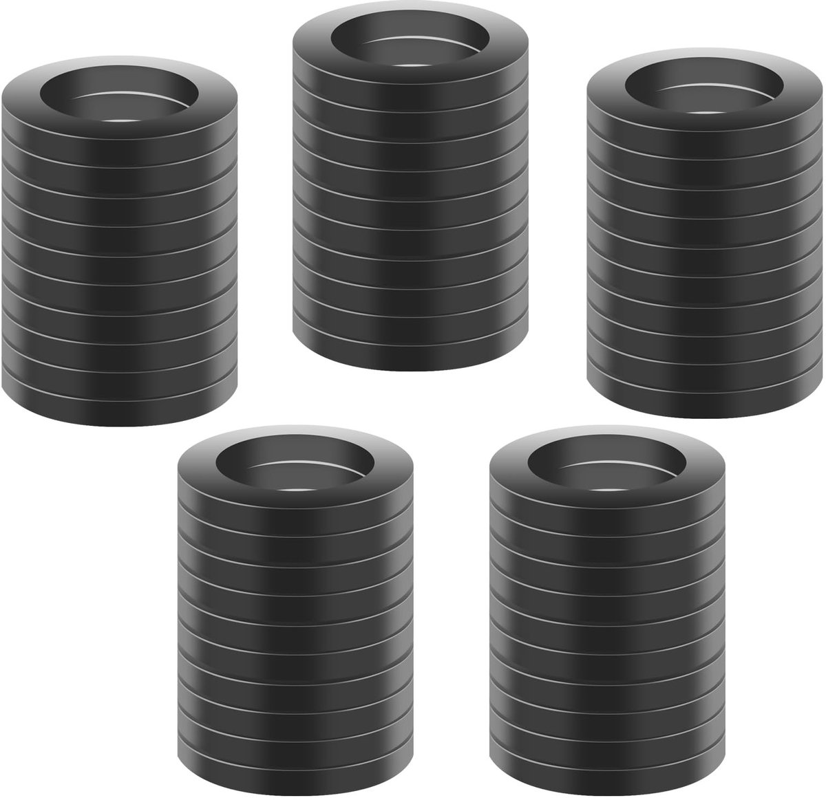 Dailygoods - Set van 50 Rubberen Slangringen voor Kraan
