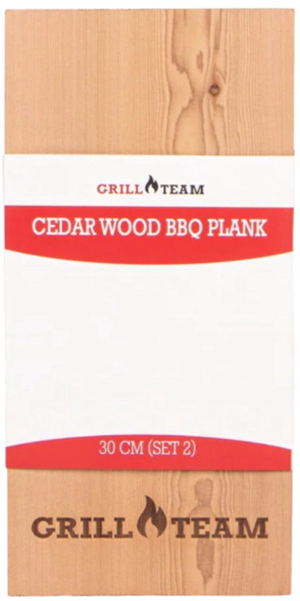 GrillTeam Cedar wood bbq plank 30 cm (set 2)