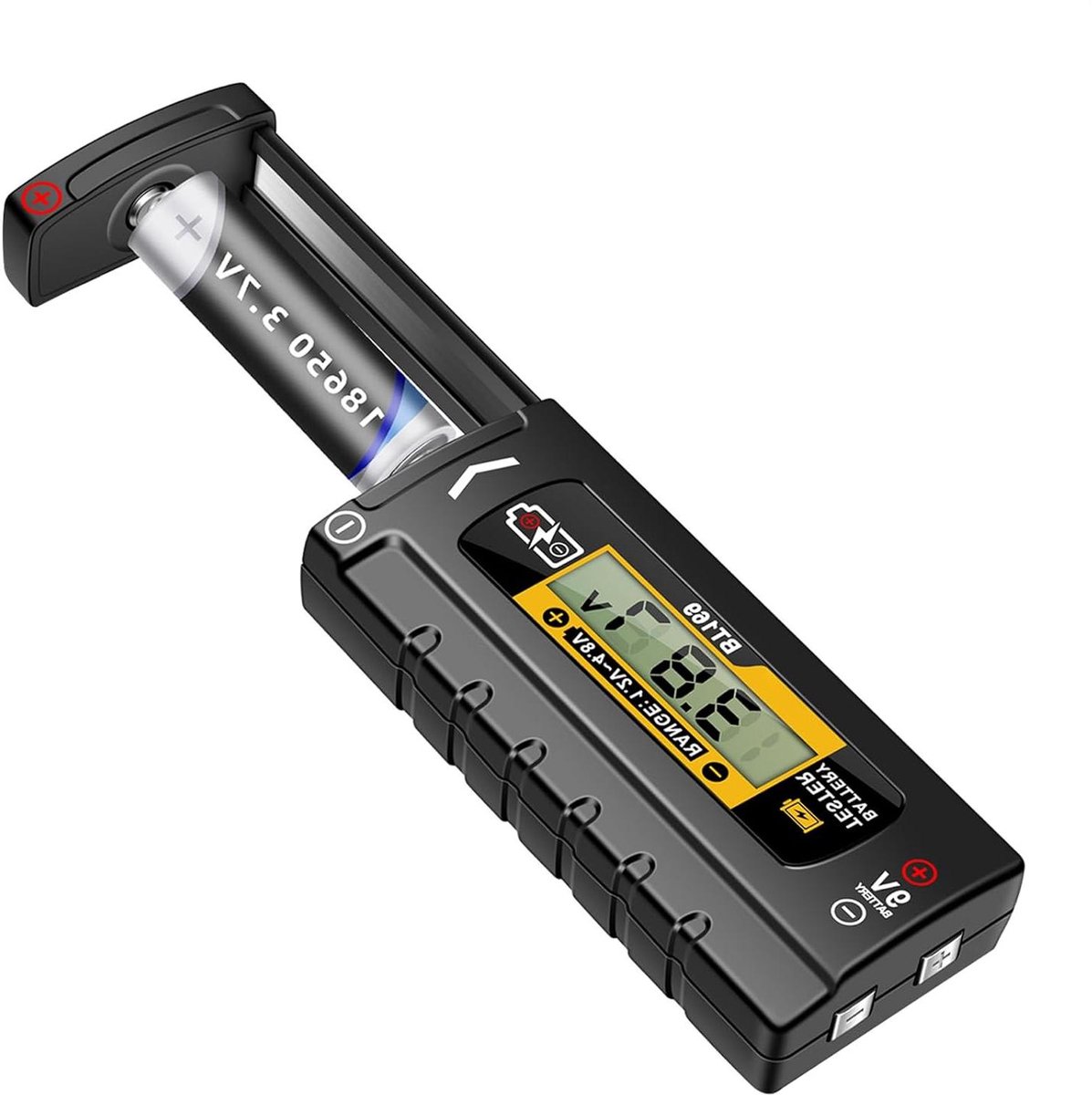 Kleine Batterijtester - Batterij Checker - Energie Meten - Digitaal Display - Universeel - Zwart