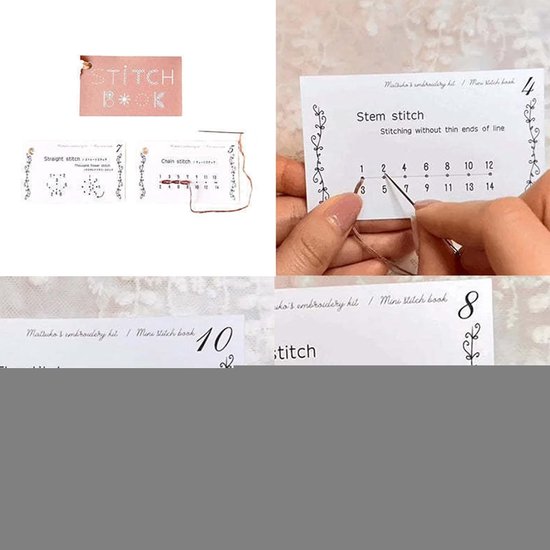 Naaiboek voor beginners - Creatieve Craft Kit - Nieuwe hobby leren - Stapsgewijze technieken - 15x8 cm - Niet gespecificeerd — afbeelding 4