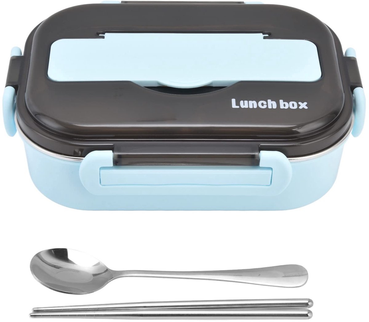 Innovra - Dailygoods - 1000 Ml Lunchbox met Twee Compartimenten voor Kinderen en Volwassenen