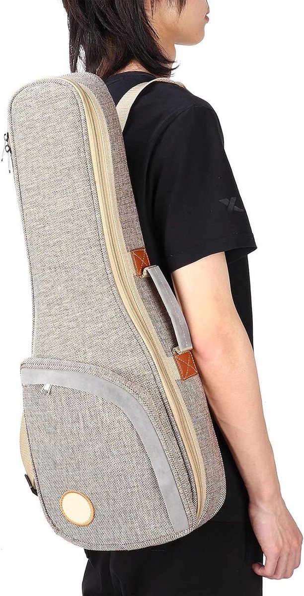 Ukelele Tas - Instrument Tas - Muziek Opslag - Nekkussen Bescherming - 21/23 inch - Grijs