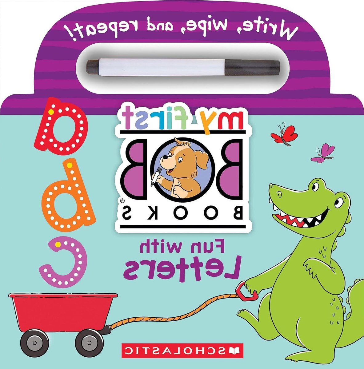 Leer Boek - Alfabet Spel - Letters Leren - Veegschoon Pen - 21 cm - Multicolor
