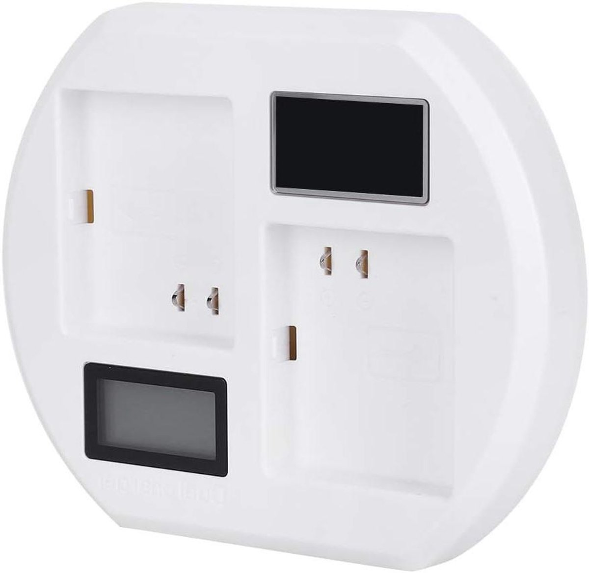 Batterijoplader - Dubbele Oplader - Camera Accu Laden - Snel Opladen - 14 x 10 x 3 cm - Wit