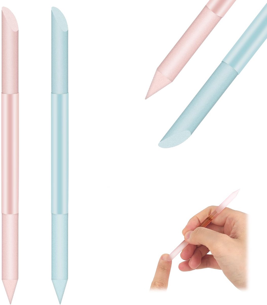Dailygoods - Glazen Nagelriemduwer Set van 2