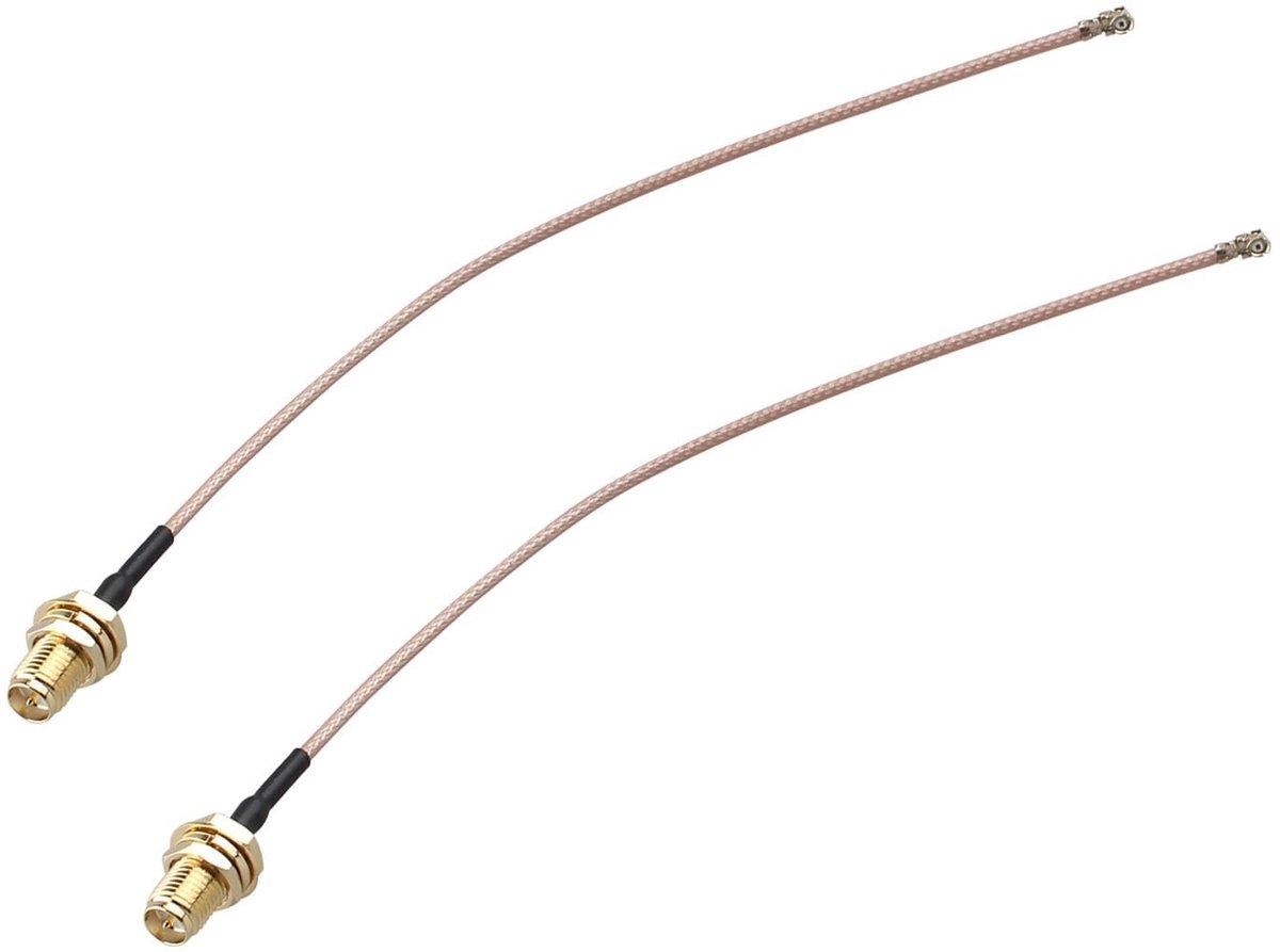 Dailygoods - U.FL IPX naar RP-SMA Vrouwelijke Coaxiale Kabel 15cm 2 stuks