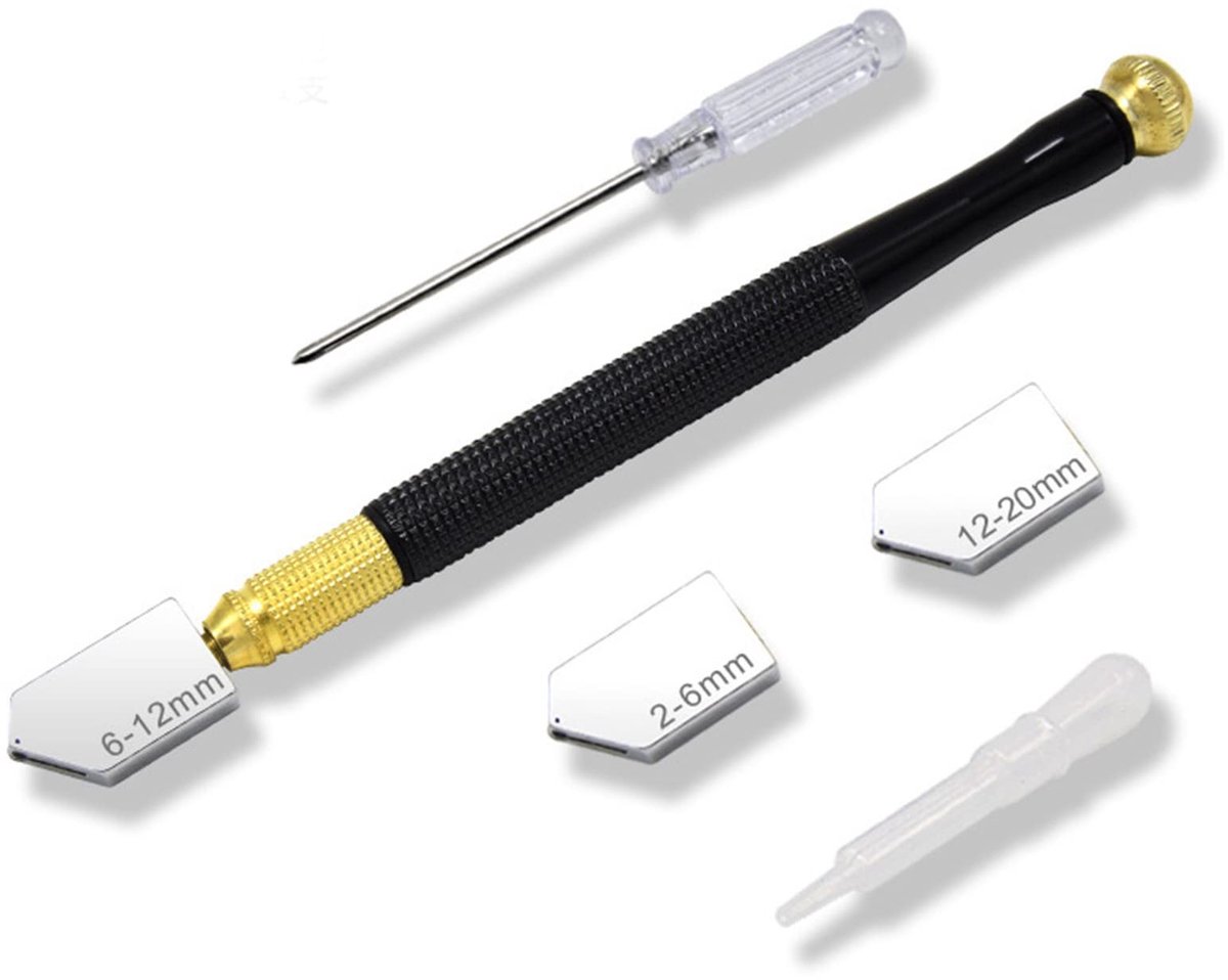 Dailygoods - Ergonomische Diamant Glassnijder Set met Handvat