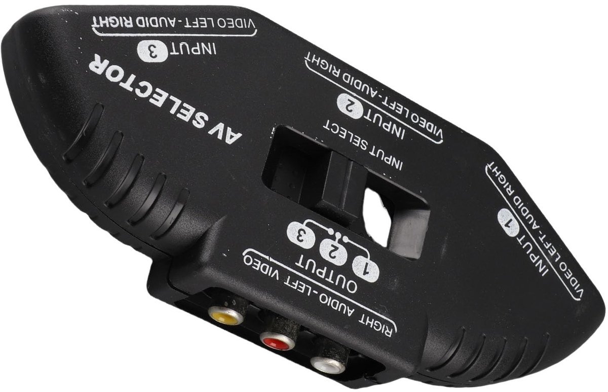 Dailygoods - 3-Weg Video Switcher Selector met AV-kabel voor Meerdere Apparaten