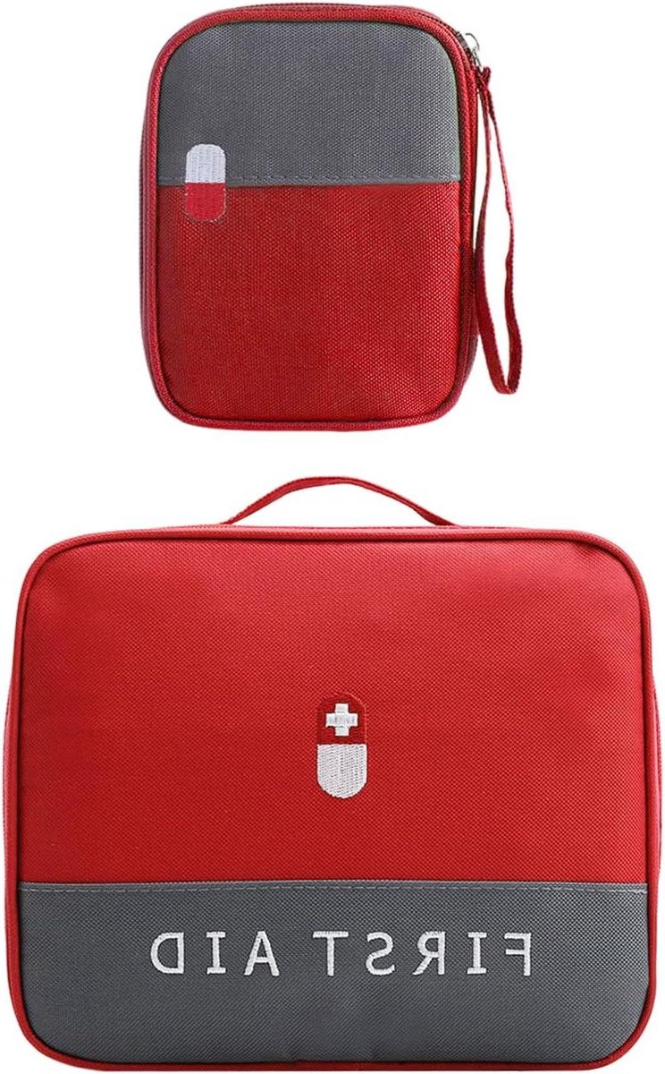 EHBO Kits - Medicijn Tassen - Veilige Opslag - Waterdicht Ontwerp - 2 Stuks - Rood