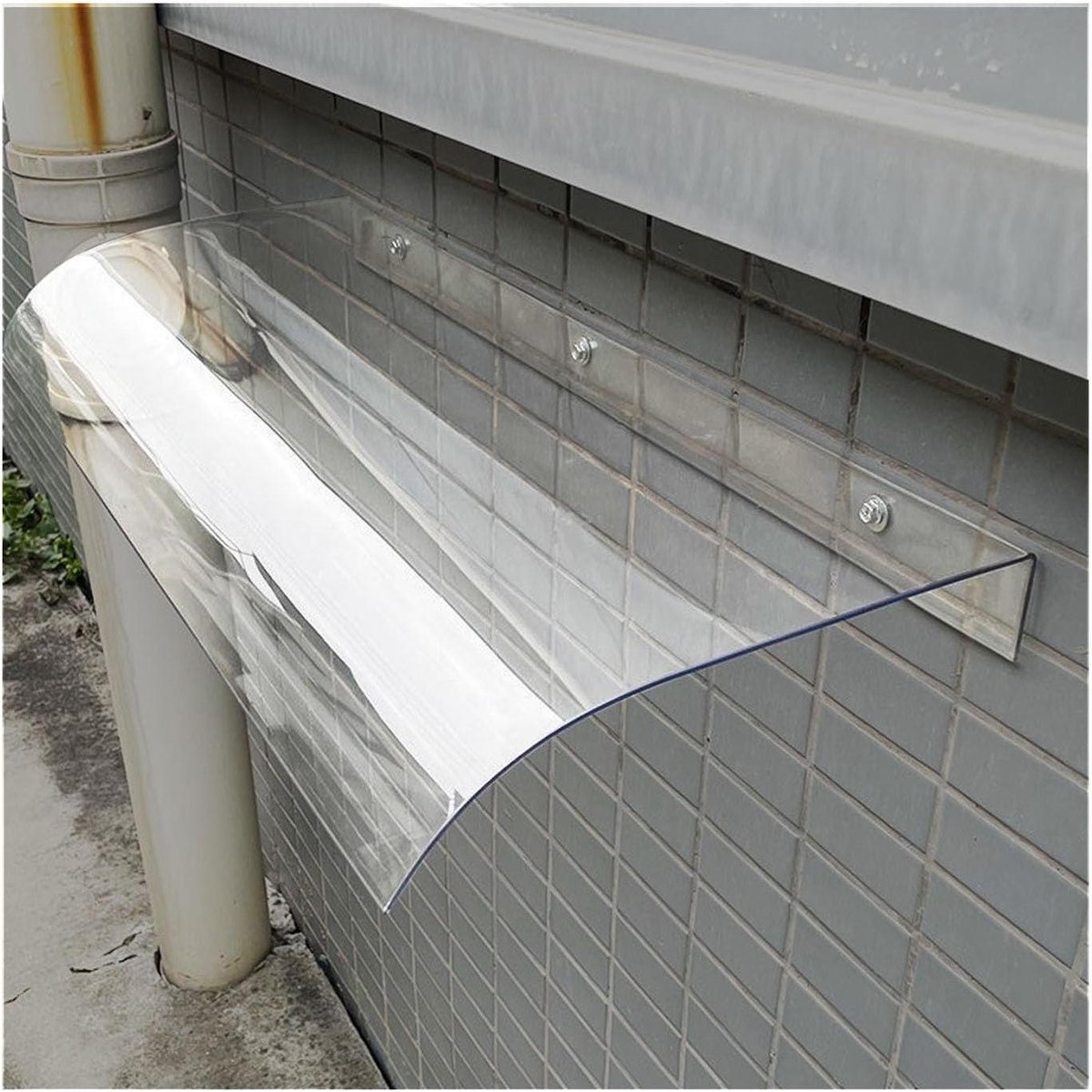 Raamdeurluifel - Overkapping - Weerbescherming - Massief polycarbonaat - 50 x 110 cm - Transparant