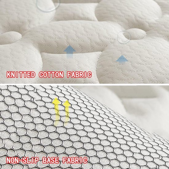 Opvouwbare Matras - Vloermatras Gasten - Comfortabel Slapen - 5-Laags Structuur - 100x200cm - Wit — afbeelding 3