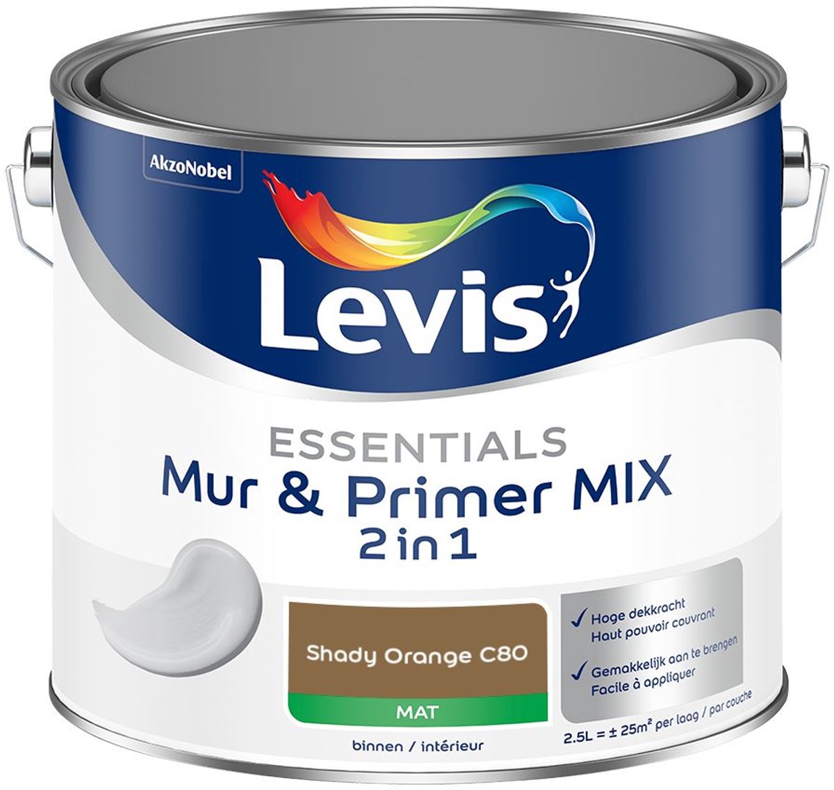 Levis - Essentials Mur & Primer Mix - Shady Orange C80 - Mengverf - 2,5 L