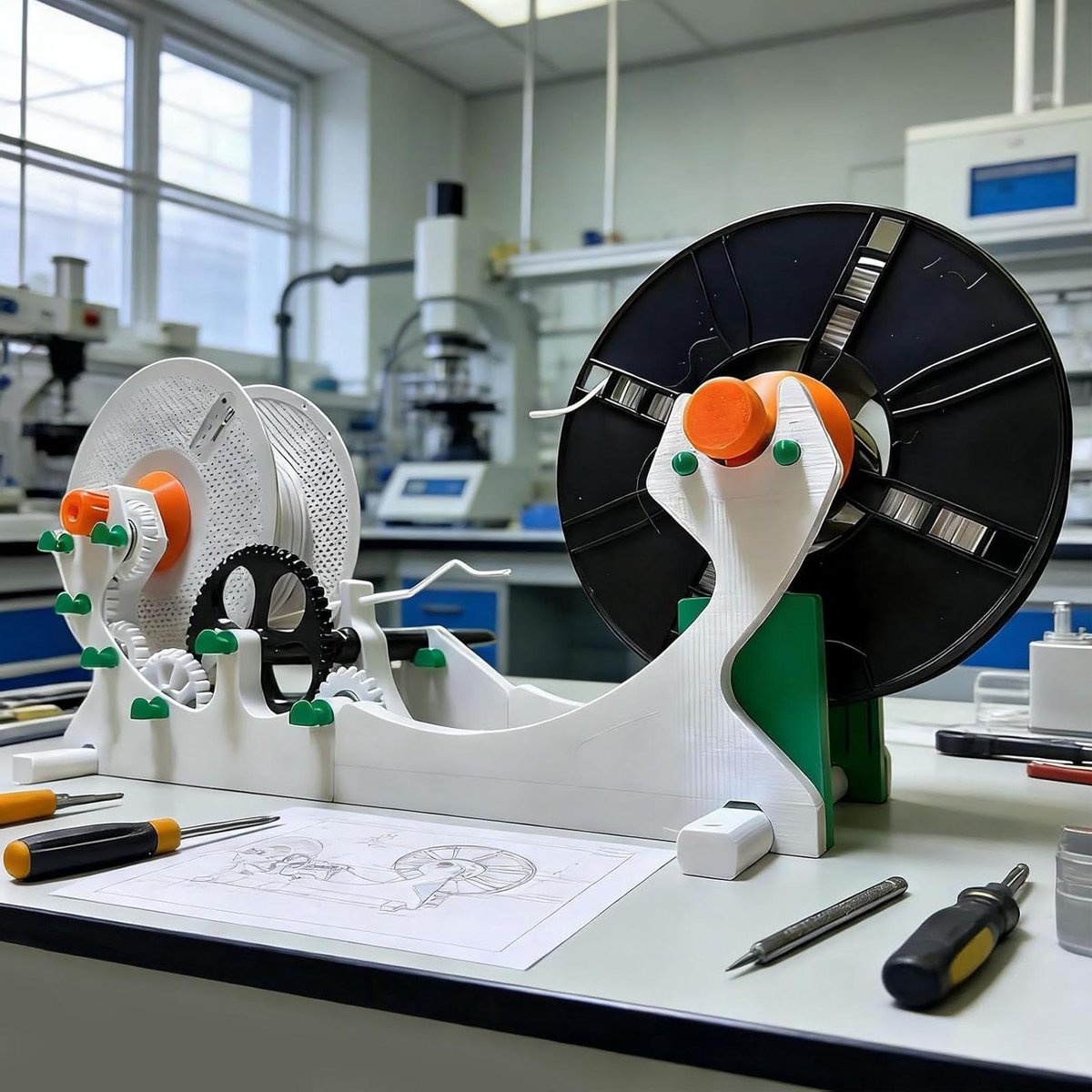Filament Oproller - Draad Wikkelaar - 3D Printen - Automatische Spoelfunctie - 1 kg Spoelen - Zwart
