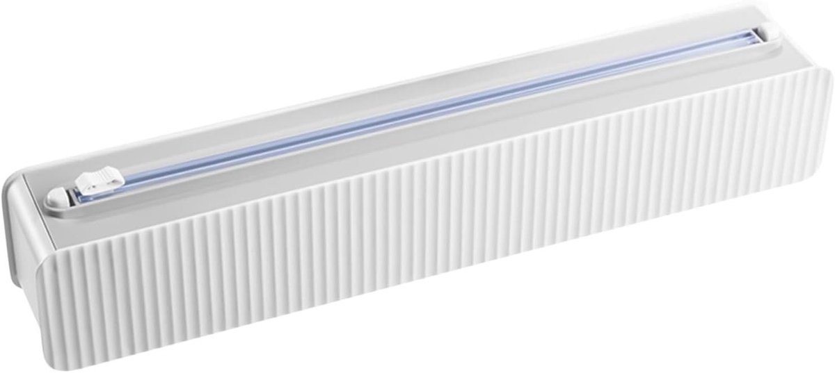 Folie Dispenser - Snijder Organizer - Keuken Organiseren - Dubbele Klem - 38.6 cm - Lichtgrijs