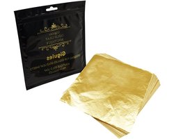 Gigules 100 Vellen Imitatie Gouden Blad 5.5 X 5.5 Inch Goud Folie Papier voor Kunst Schilderen Vergulden Crafting Decoratie