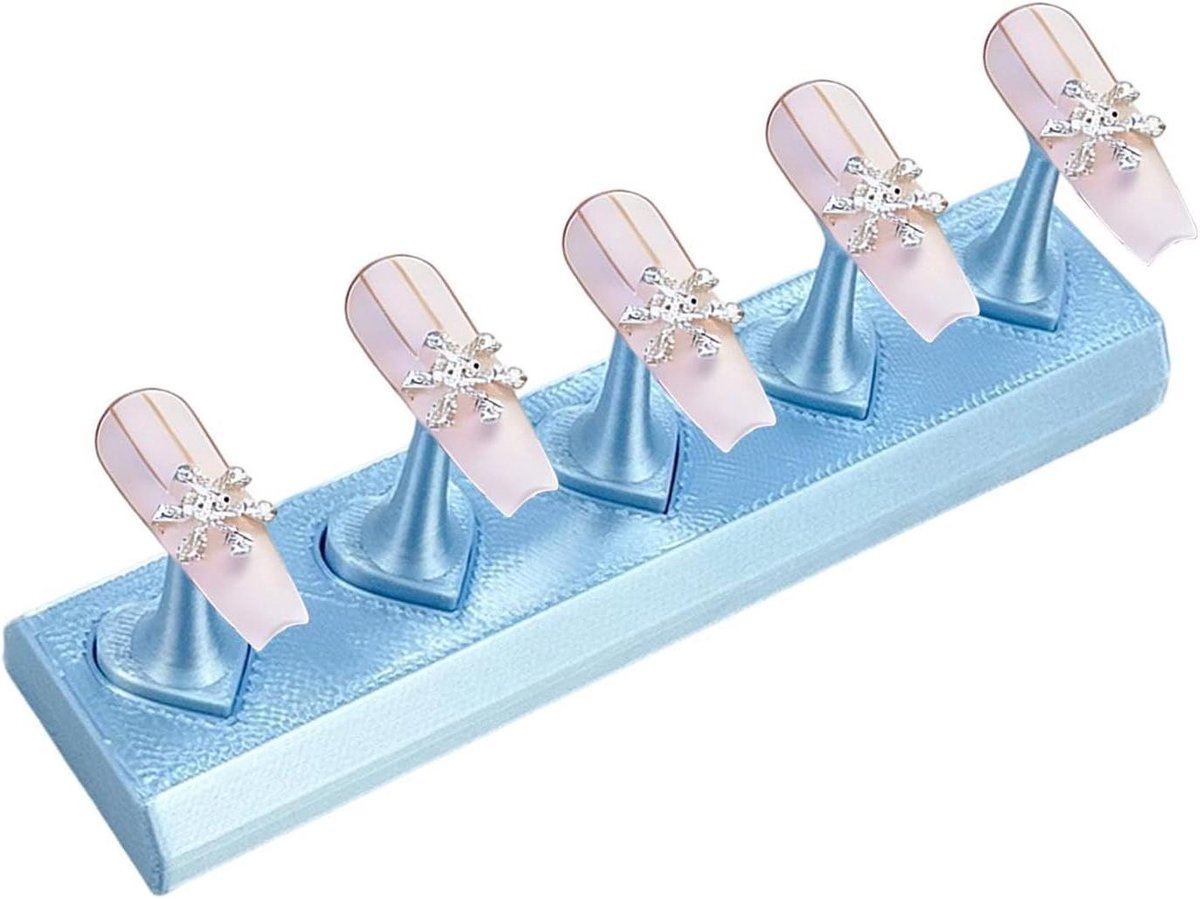 Nagelstandaard - Manicure Display - Nagel Oefening - Stabiel Ontwerp - 11.9 cm - Blauw