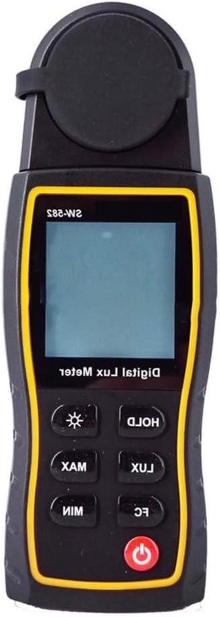 Digitale Lux Meter - Lichtmeter - Gebied Testen - 360 Roterende Sensor - 23 x 18 x 6 cm - Zwart