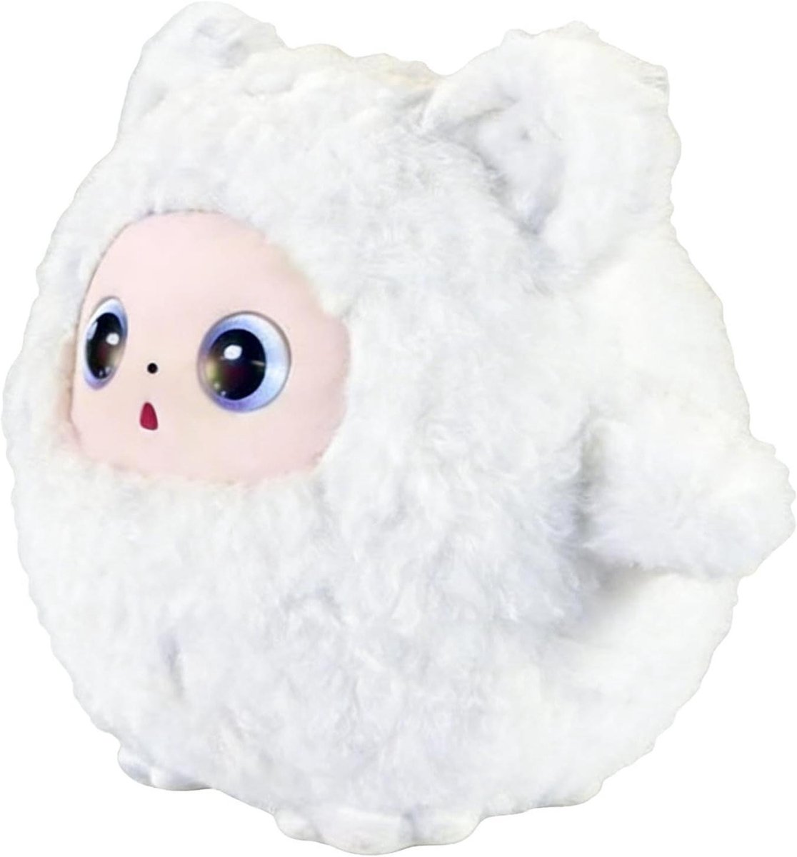 Interactieve Pluche - Sprekende Dier - Leren en Spelen - Meertalige Gesprekken - 27 x 25 x 16 cm - Wit