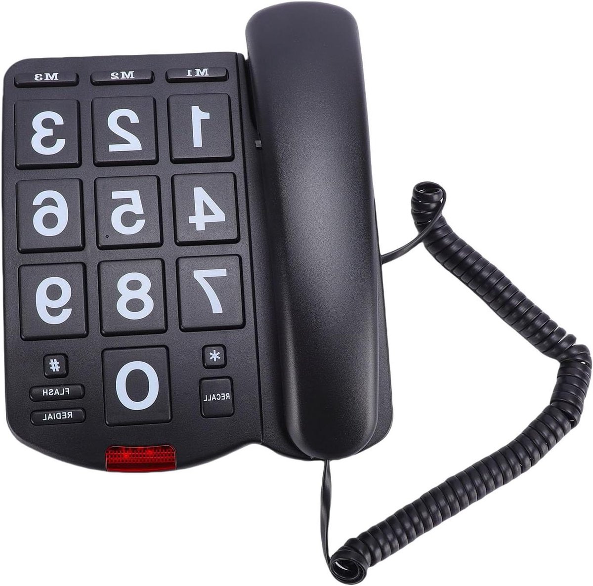 Vaste Telefoon - Seniorentelefoon Grote Toetsen - Makkelijk Bellen - Extra Luide Beltoon - 21 x 18 x 9 cm