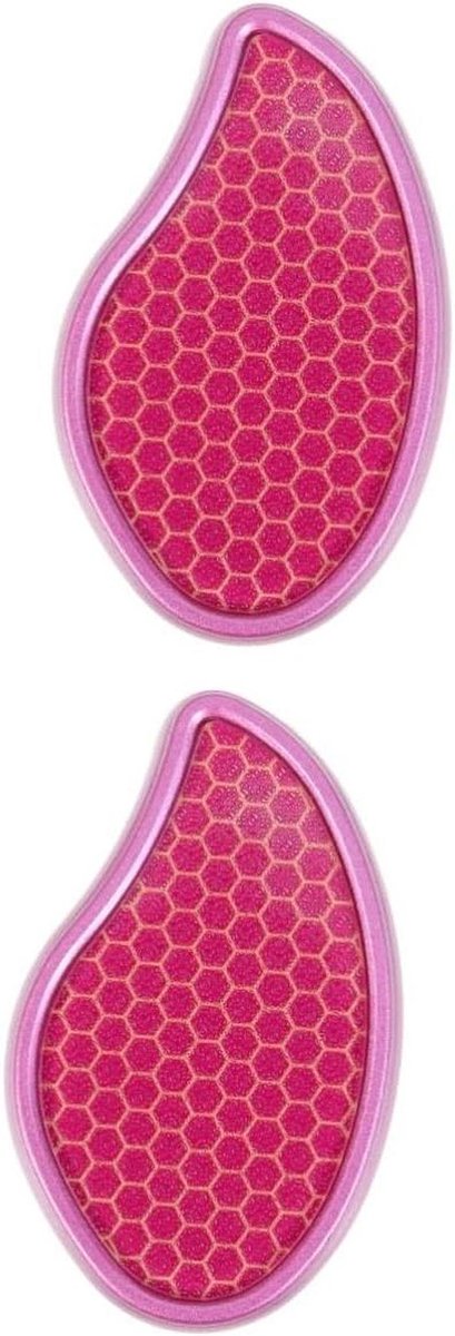 Hiel Slijper - Voetverwijderaar Pedicure - Voetverzorging Thuis - Dubbelzijdig Glas - 2 Stuks - Roze