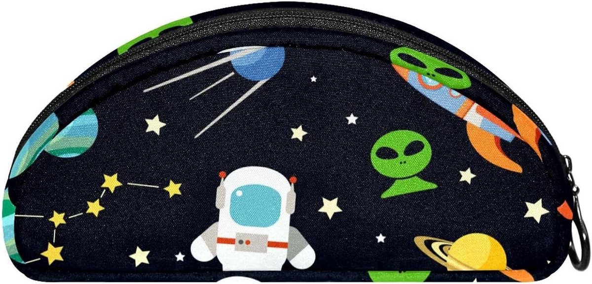 Etui Halve cirkel Briefpapier Pen Bag Pouch Holder Case Ruimte Astronomie Decoratief Patroon