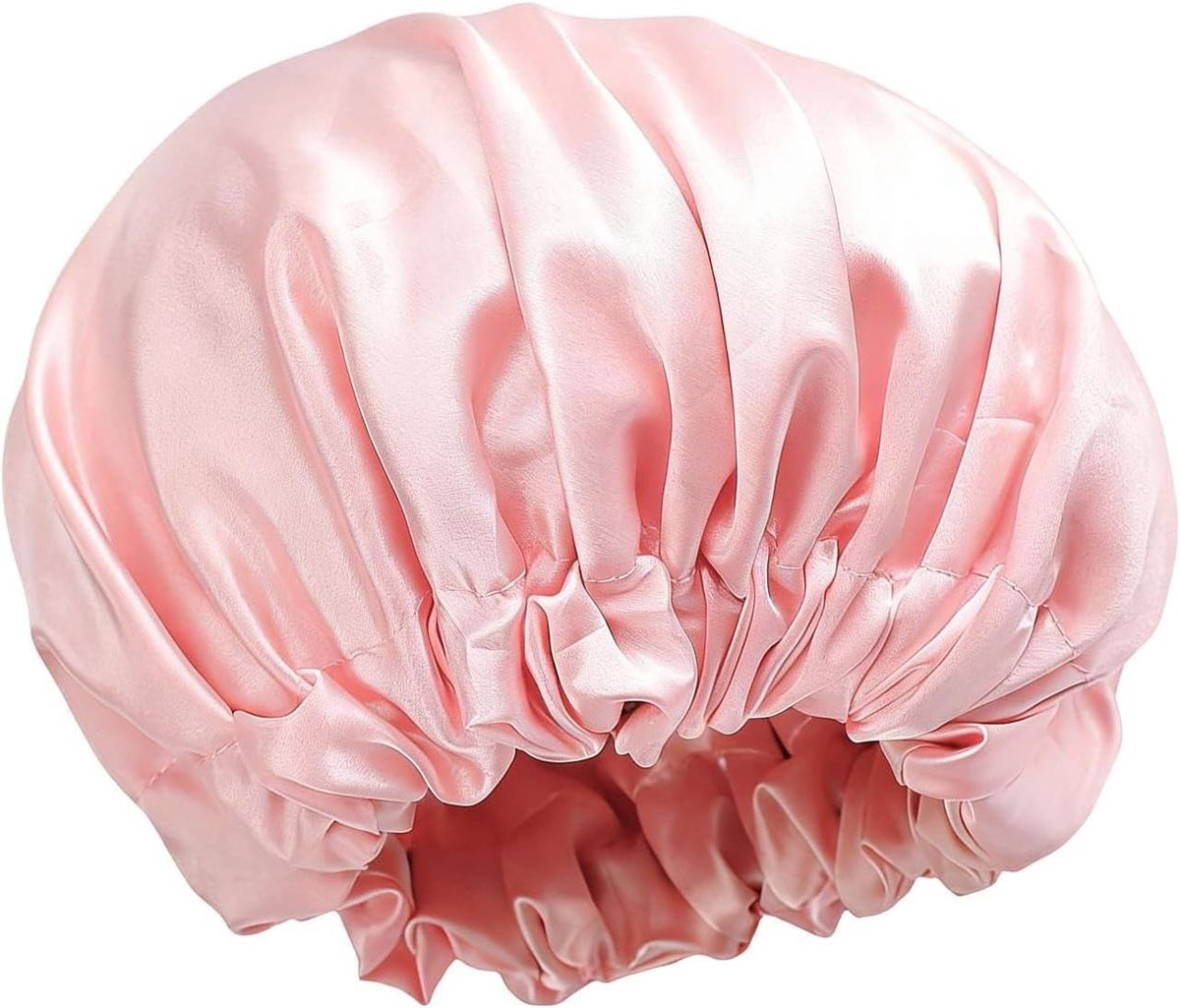 Herbruikbare Douchemuts - Haarbeschermer - Haar Beschermen - Dubbele Laag - 24x22cm - Zwart