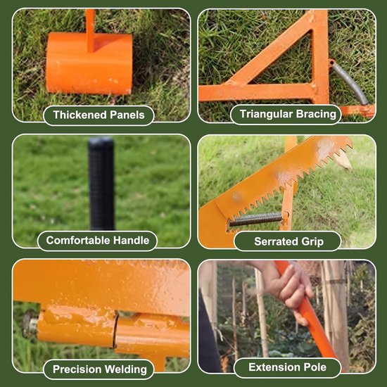 Paalverwijderaar - Wortel trekker - Stronken verwijderen - Hefboom mechanisme - 135 cm lengte - Metaal — afbeelding 5