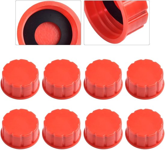 Gasblik Vervanging - Basis Kap - Gastank Onderhoud - Massieve Basis - 8 Stuks - Rood — afbeelding 5