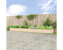 Plantenbak - Bloembak Buiten - Terras Decoratie - Industriële Look - 580 x 100 cm - Ivoor