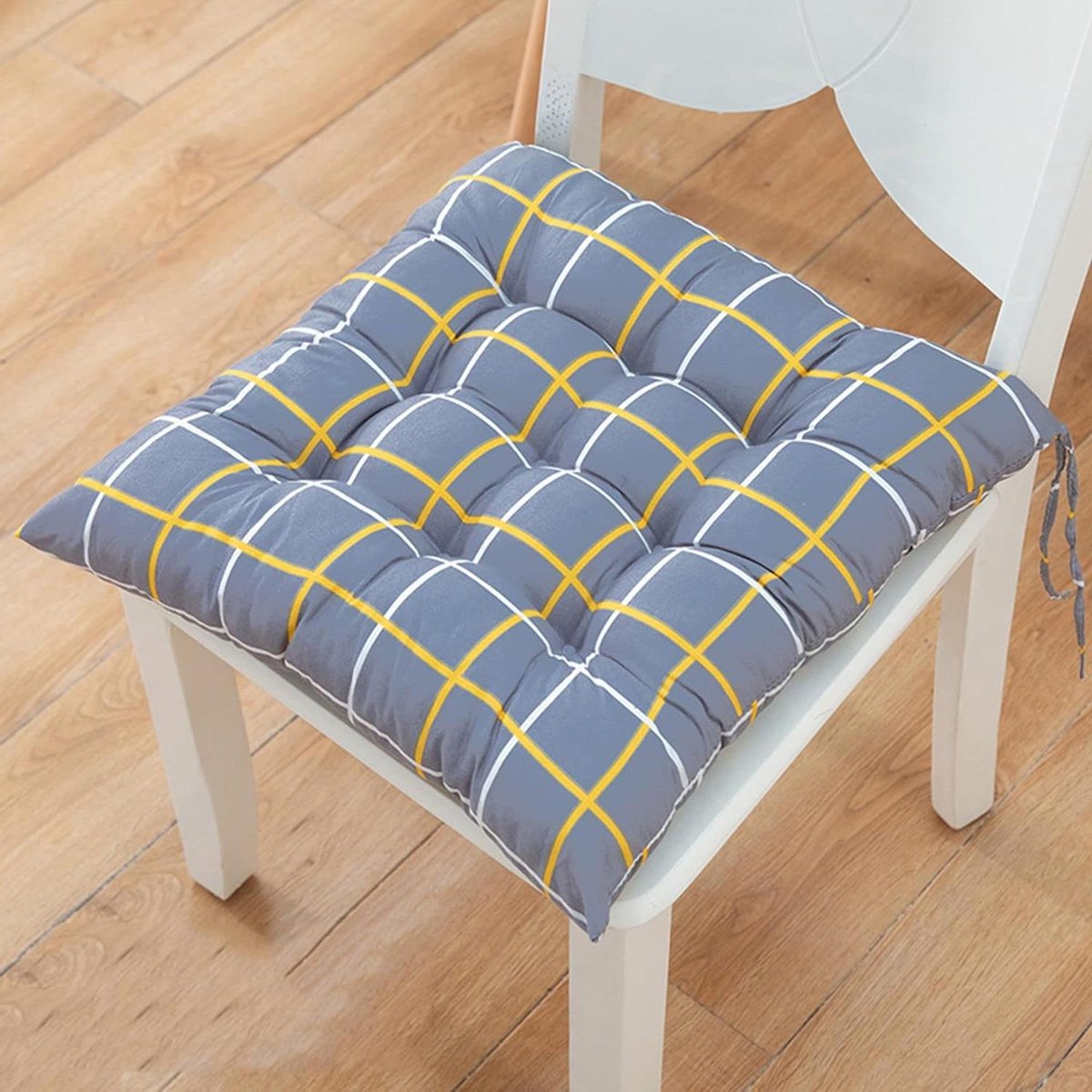 Stoelkussens Set - Zitkussens Banden - Comfortabel Zitten - Antislip Met Banden - 45x45x5