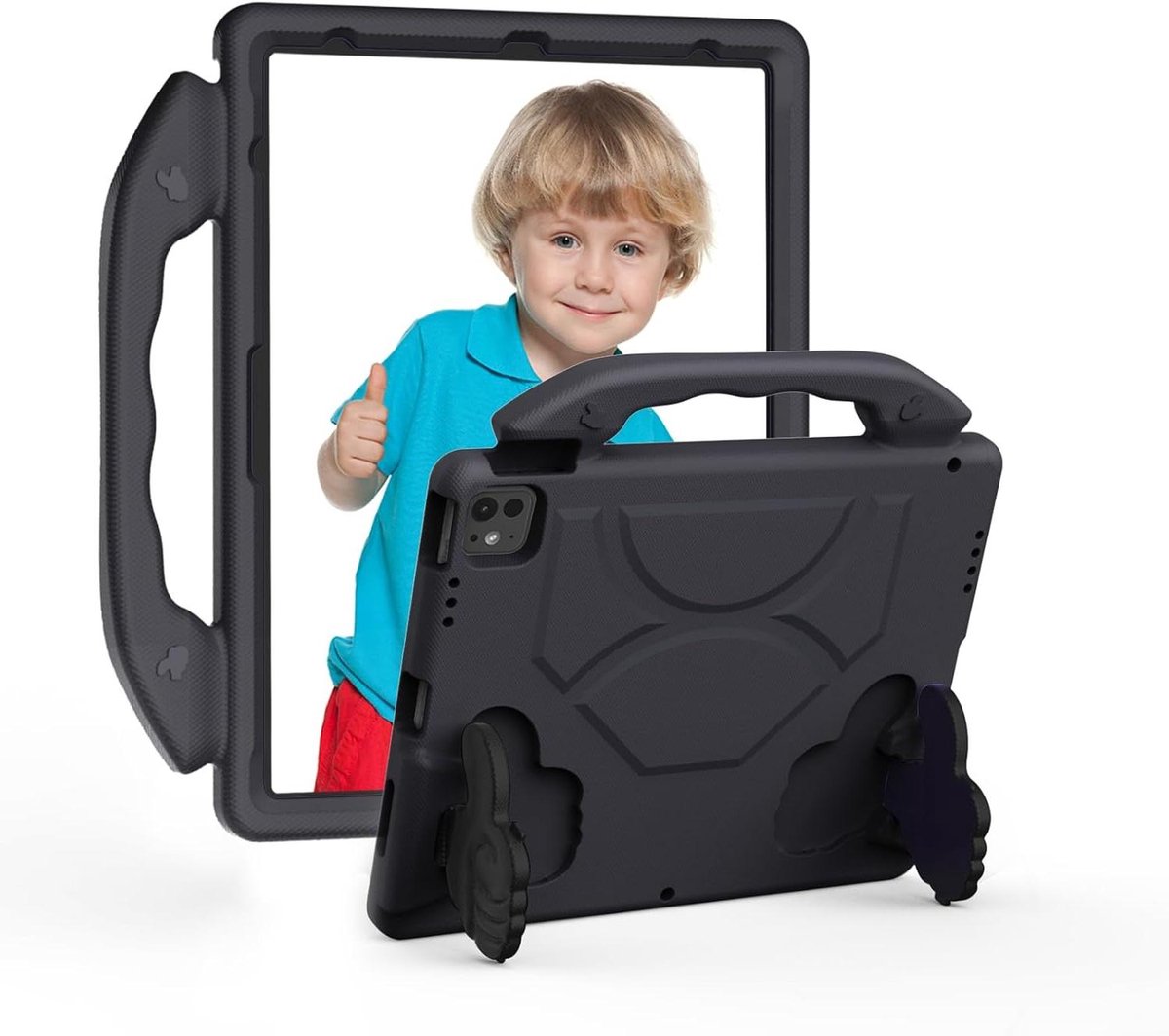 Tablethoes Kinderen - Beschermhoes Tablet - Veilig Gebruik - Schokbestendig EVA - 13 Inch - Zwart