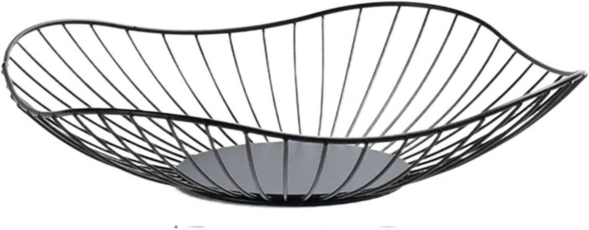 Eiermand Metalen - Fruitmand Draad - Keuken Opslag - Stijlvol Functioneel - 10x10x10 mm - Zwart